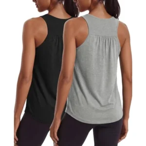 Workout Tops for Women , 2 Pack S-3XL